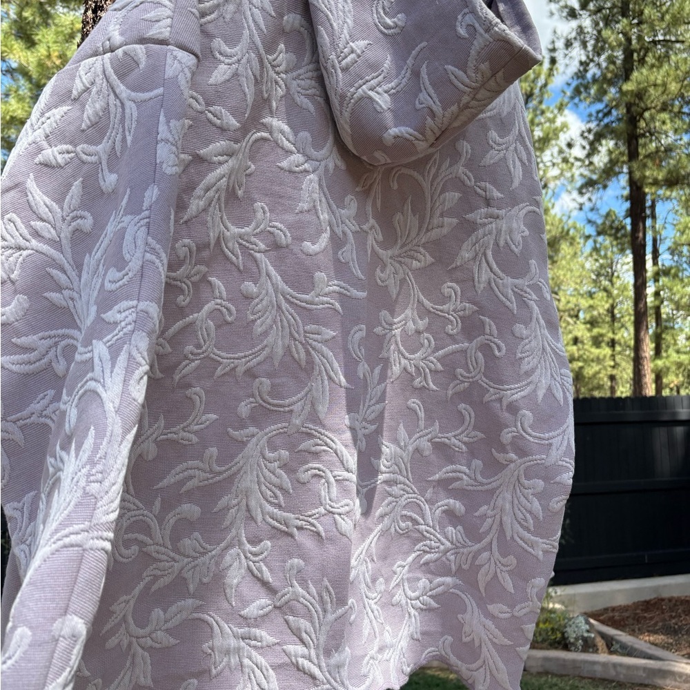 XL Vintage Lavender Floral Patterned Hoodie - Picture 7 of 7